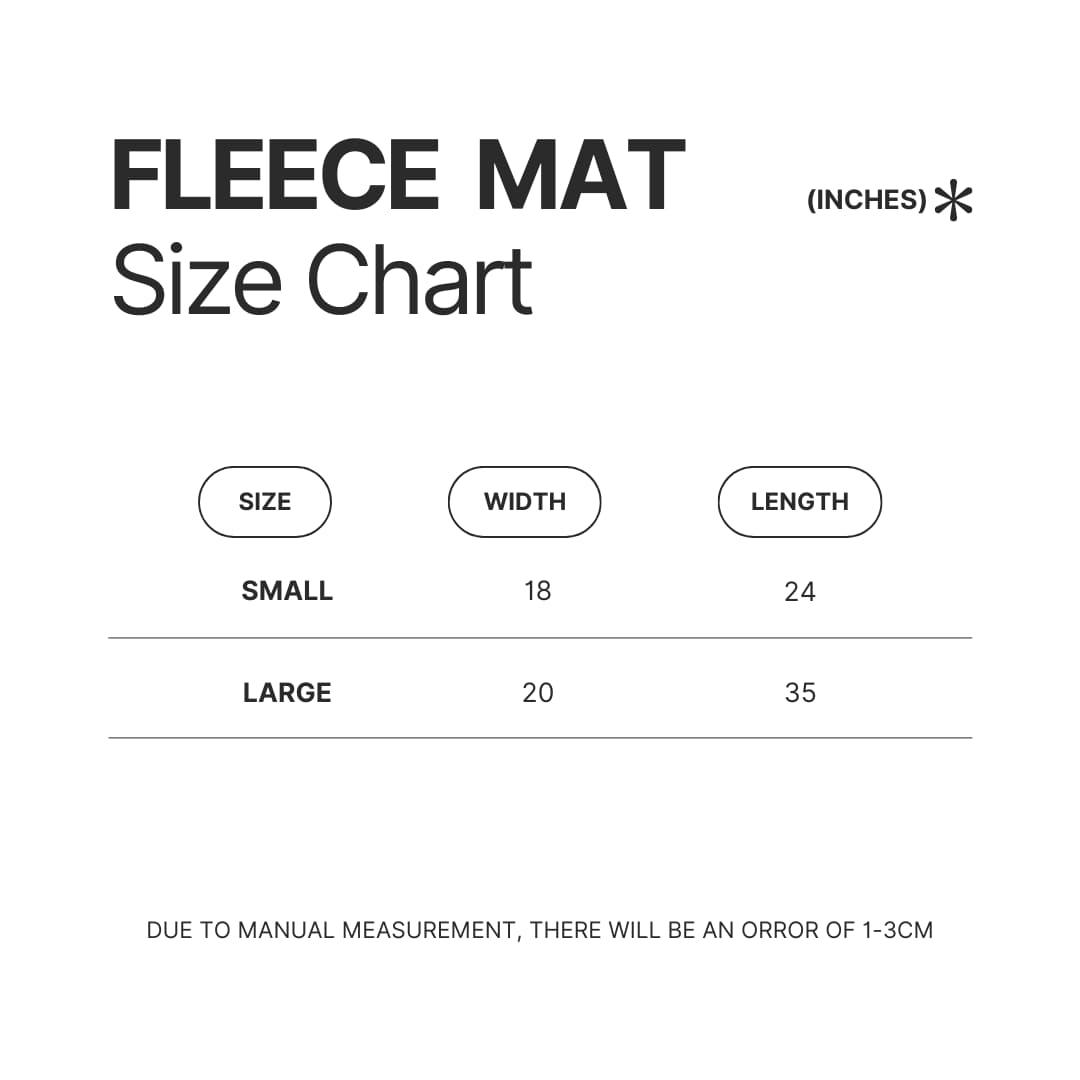 Fleece Mat Size Chart - Jujutsu Kaisen EU Store