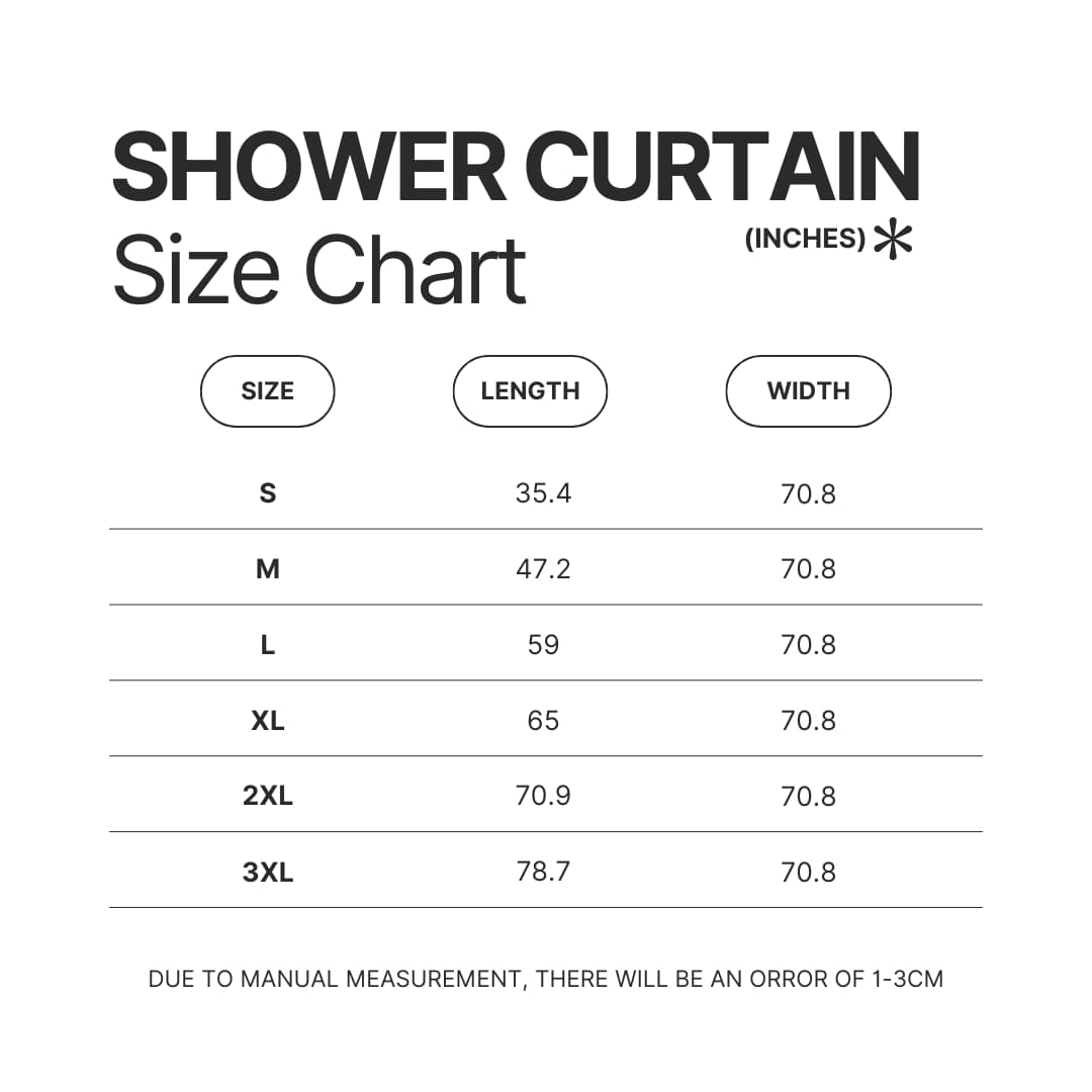 Shower Curtain Size Chart - Jujutsu Kaisen EU Store