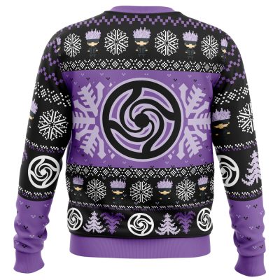 Chibi Satoru Gojo JK Ugly Christmas Sweater BACK mockup - Jujutsu Kaisen EU Store