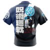 Fushiguro Megumi JK Short Sleeve Hawaiian Shirtt BACK Mockup - Jujutsu Kaisen EU Store