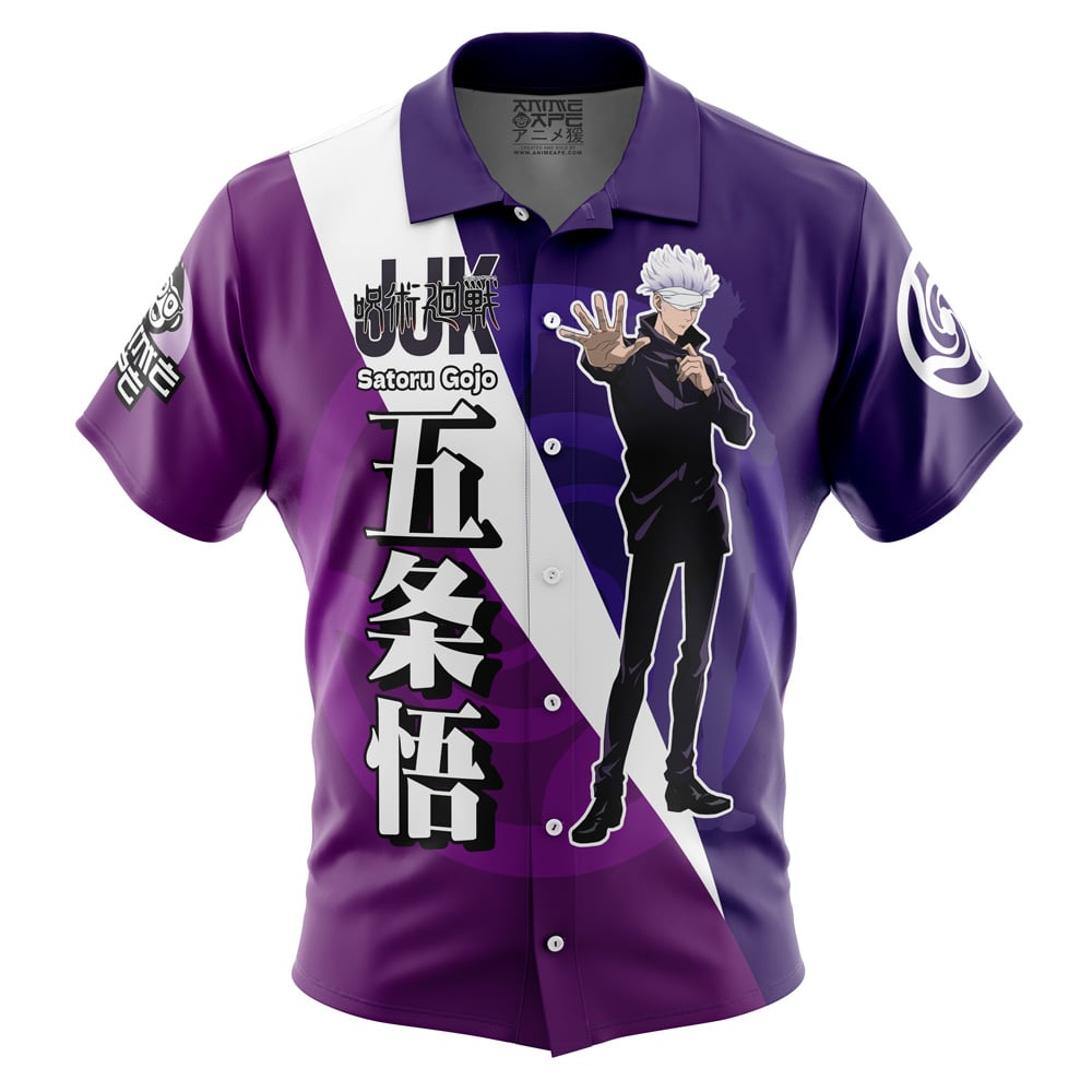 Gojo-Satoru-Hollow-Purple-JK_Short-Sleeve-Hawaiian-Shirtt_FRONT-Mockup Gojo Satoru Hollow Purple JK Short Sleeve Hawaiian Shirtt FRONT Mockup - Jujutsu Kaisen EU Store