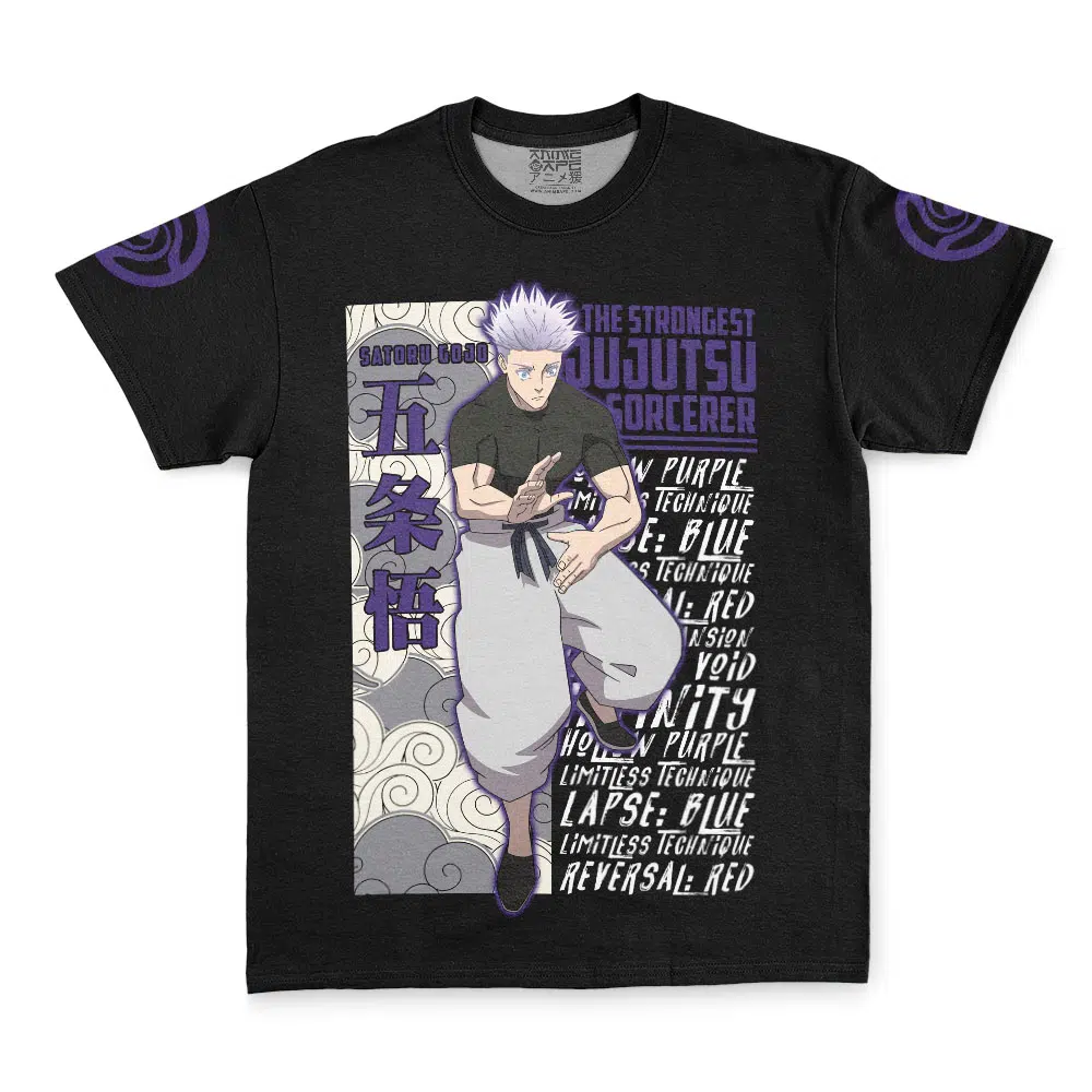 Gojo Satoru The Strongest Jujutsu Kaisen Streetwear T Shirt FRONT - Jujutsu Kaisen EU Store