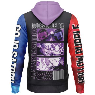 Satoru Gojo Hollow Purple Jujutsu Kaisen Streetwear Lightweight Hoodie BACK mockup - Jujutsu Kaisen EU Store