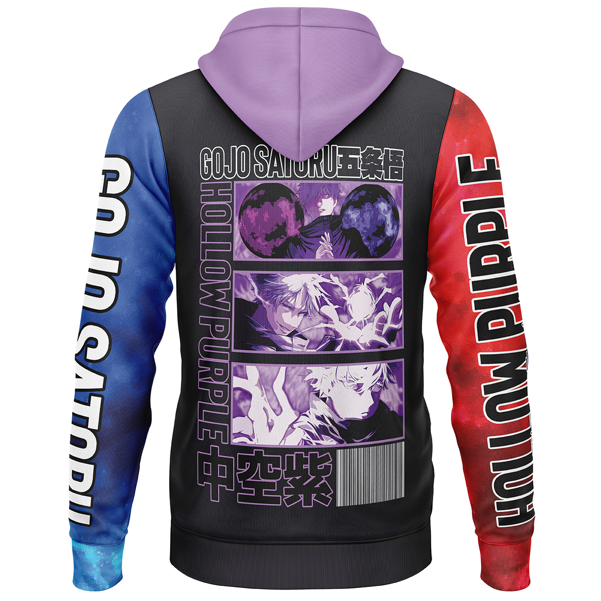 Satoru-Gojo-Hollow-Purple-Jujutsu-Kaisen-Streetwear_Lightweight-Hoodie-BACK-mockup Satoru Gojo Hollow Purple Jujutsu Kaisen Streetwear Lightweight Hoodie BACK mockup - Jujutsu Kaisen EU Store
