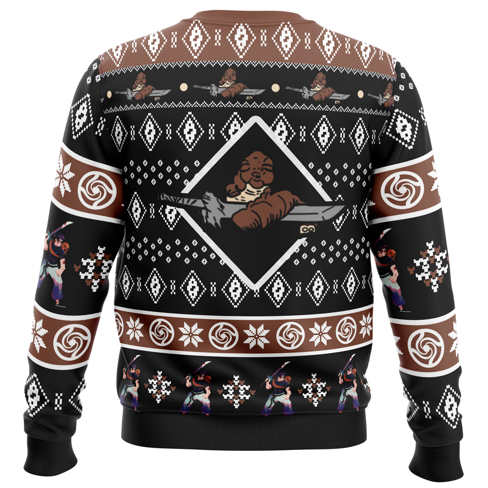 Sorcerer-Killer-Toji-Fushiguro-JKPC_Ugly-Christmas-Sweater-BACK-mockup Sorcerer Killer Toji Fushiguro JKPC Ugly Christmas Sweater BACK mockup - Jujutsu Kaisen EU Store