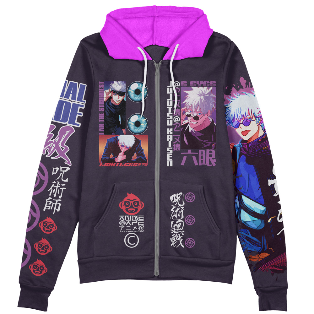 gojo-Zip-Hoodie-Front-Mockup gojo Zip Hoodie Front Mockup - Jujutsu Kaisen EU Store