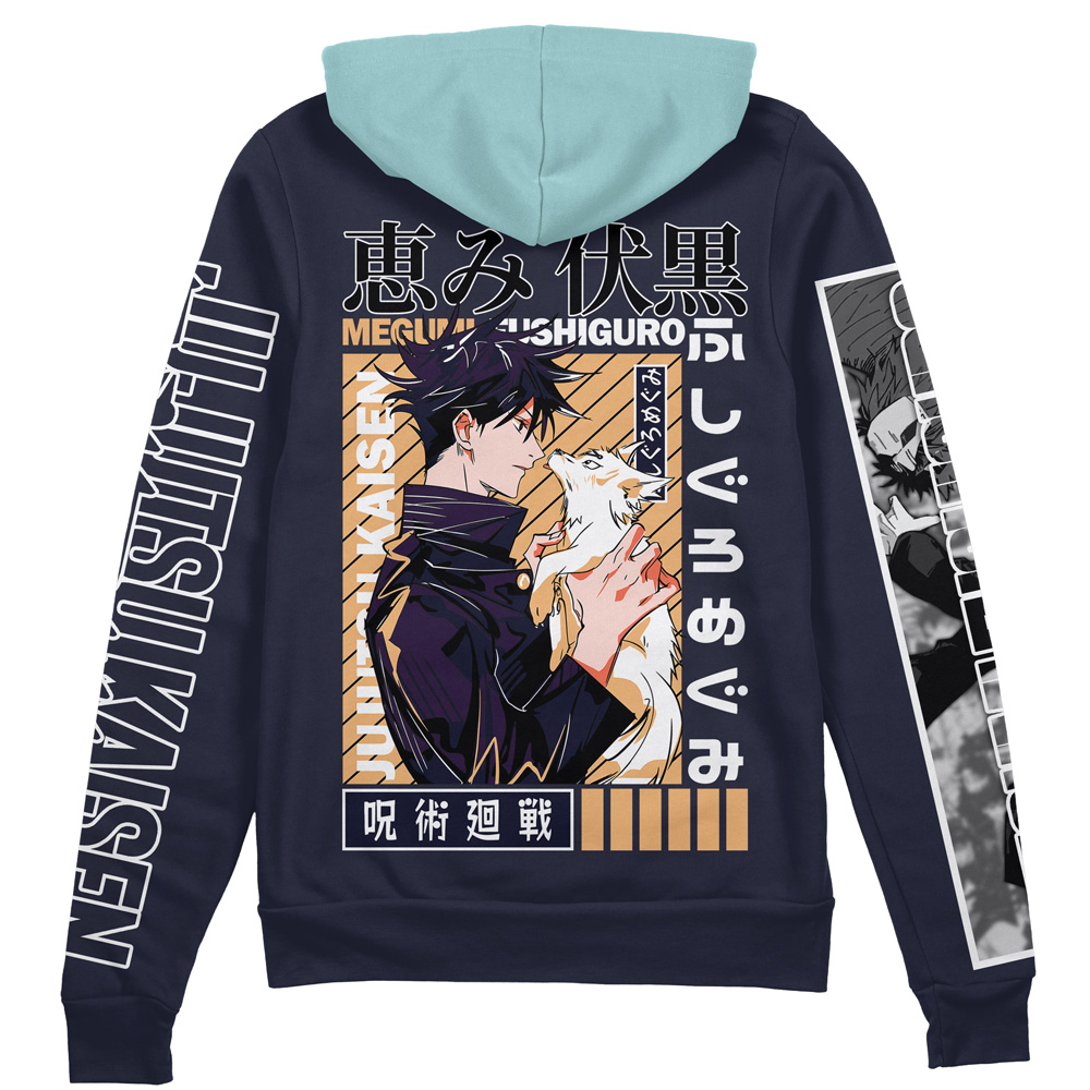 megumi-Zip-Hoodie-Back-Mockup megumi Zip Hoodie Back Mockup - Jujutsu Kaisen EU Store