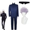 Anime Jujutsu Kaisen Gojo Satoru Cosplay Costume Blue Top Pants School Uniform Halloween Carnival Party Clothes - Jujutsu Kaisen EU Store