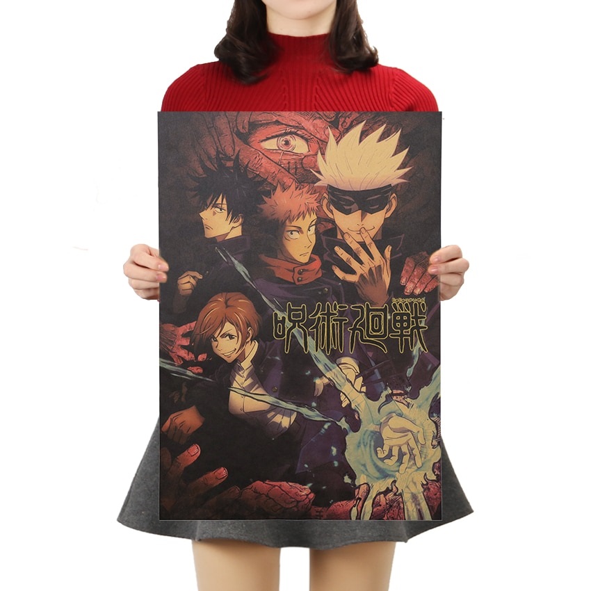 New Jujutsu Kaisen Retro Kraft Paper Poster