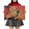 TIE LER Classic Kraft Paper Poster Jujutsu Kaisen Series Anime Character Poster Bar Cafe Interior Decoration 6 - Jujutsu Kaisen EU Store
