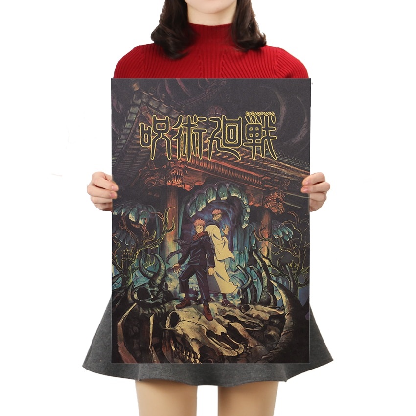 TIE-LER-Classic-Retro-Kraft-Paper-Poster-Japanese-Anime-Jujutsu-Kaisen-Wall-Sticker-Bar-Living-Room-6.jpg TIE LER Classic Retro Kraft Paper Poster Japanese Anime Jujutsu Kaisen Wall Sticker Bar Living Room 6 - Jujutsu Kaisen EU Store