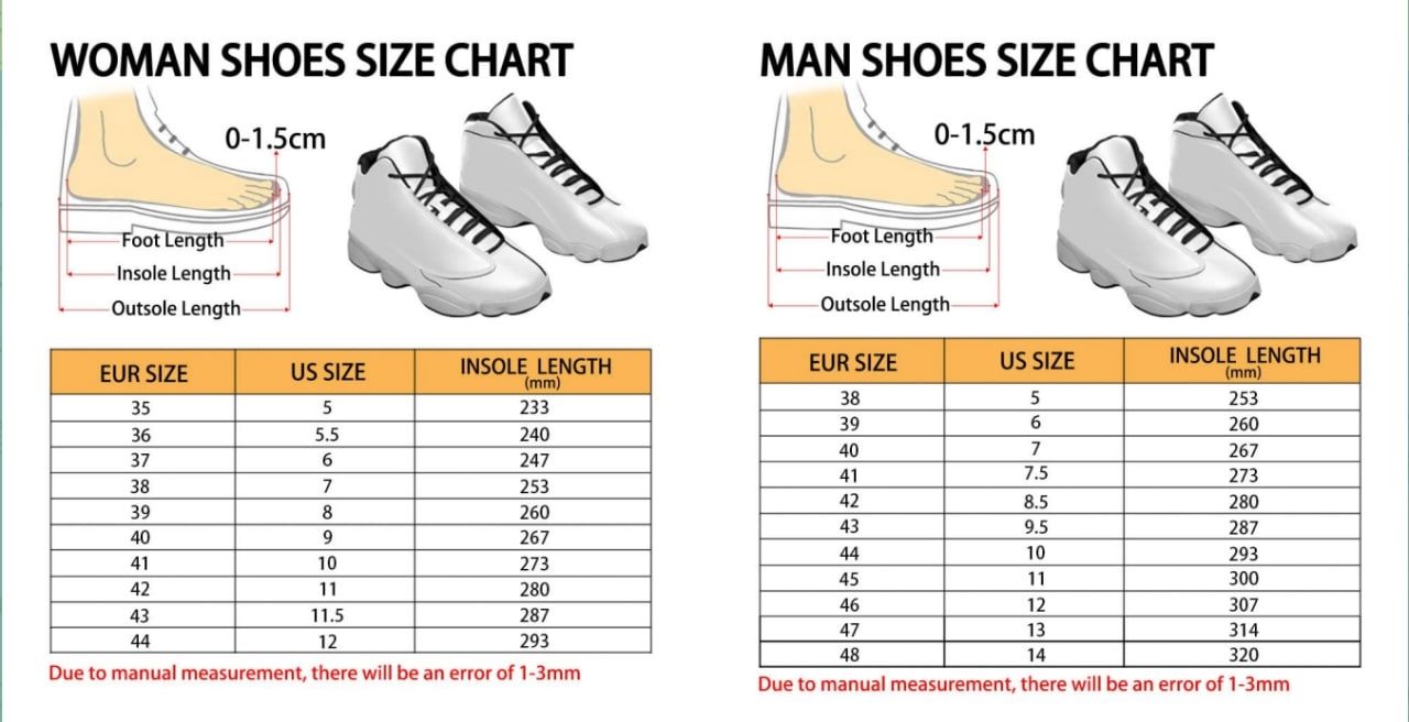Air Jordan 13 Shoes Size Chart 1 - Jujutsu Kaisen EU Store